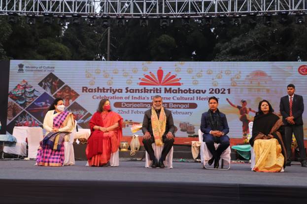 Culture Minister Prahlad Singh Patel inaugurates the three day Rashtriya Sanskriti Mahotsav at Raj Bhawan in Darjeeling