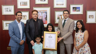 Sara Chhipa 10-year-old Indian World Record Holder felicitated by the Consulate General of India in Dubai UAE