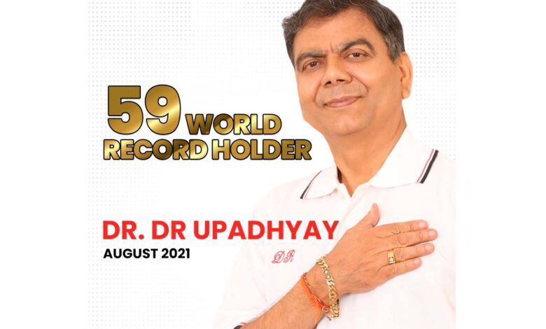 The 59 World Record Holder Master Blaster - Global Lyricist and Novelist Dr.D.R.Upadhyay