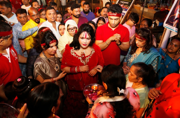 Various social and religious programs are organized on the occasion of Radhe Maa's birthday on 3rd March